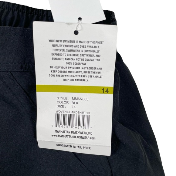 NWT Women’s Black Woven Boardskirt Swimwear Size 14. - Picture 13 of 15